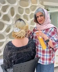آموزش شینیون مو توسط استاد زهرا کمالی